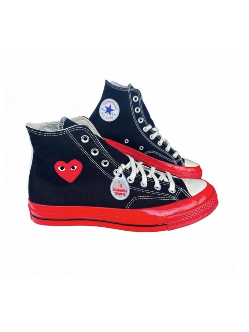 ✨Converse Chuck 70 Hi Comme Des Garçons Play Sz 12 Women's Shoes Black A01793C✨